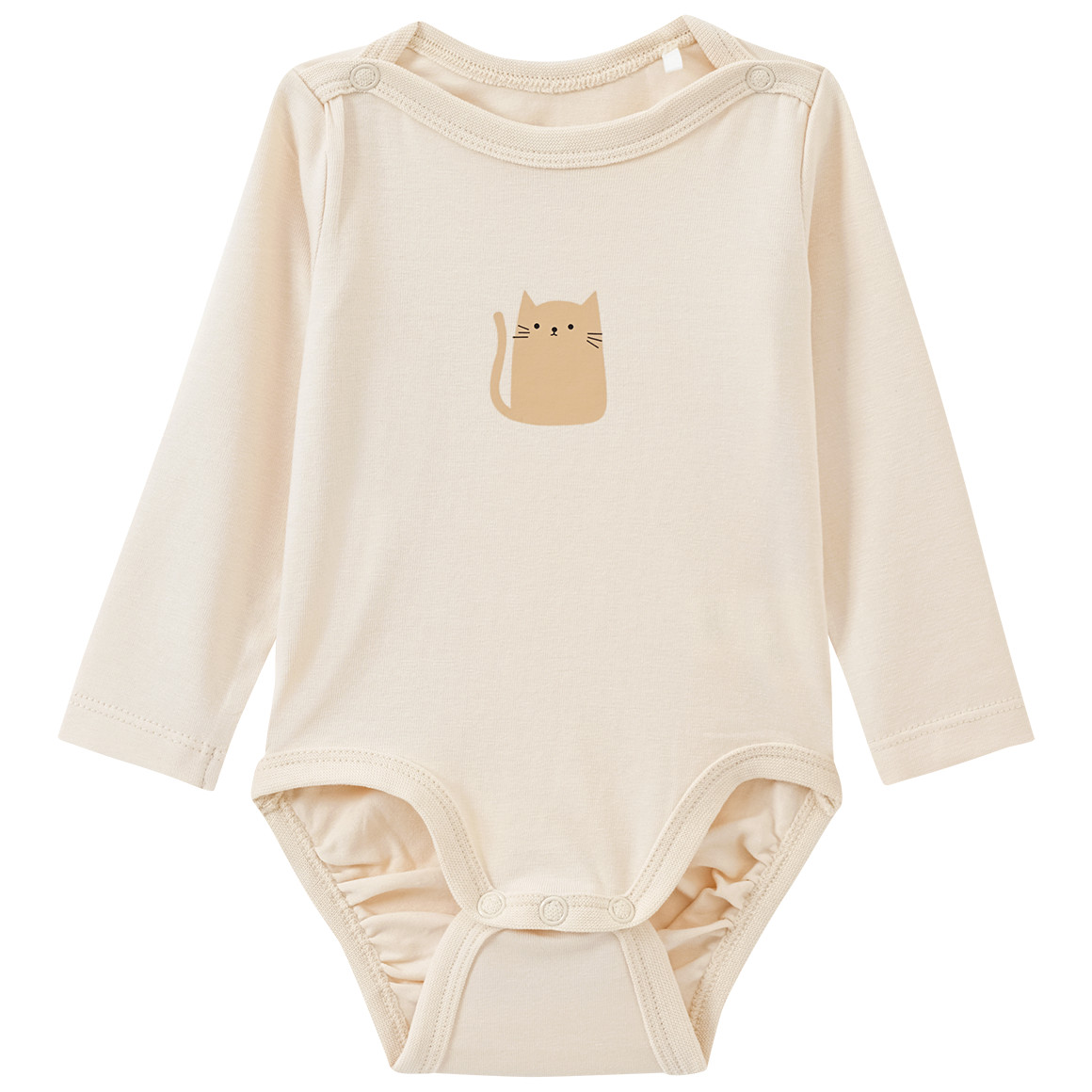 Topomini 2 Baby Langarmbodys im Set creme / weiss