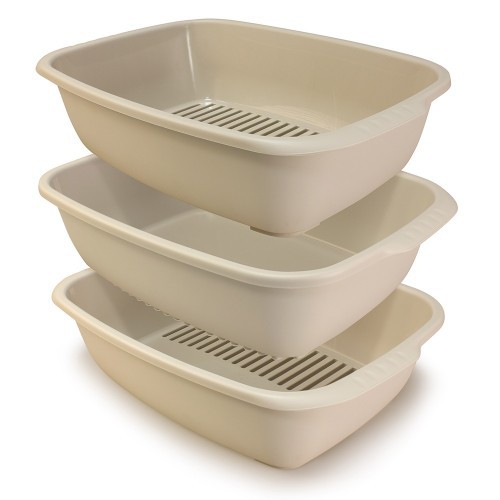 Bandeja higiênica tripla para gatos Miso Moka