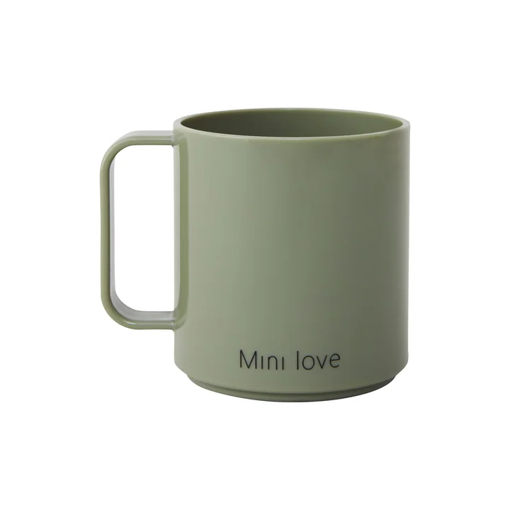 Design Letters - Mini Love Becher mit Henkel, 175 ml, olivgrün