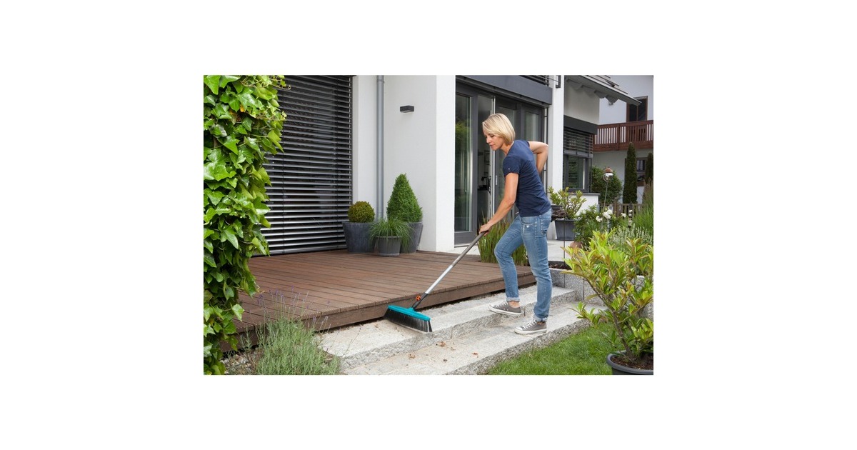 GARDENACombisystem straatbezem met schraper  (Turquoise/zwart, 3622-20)