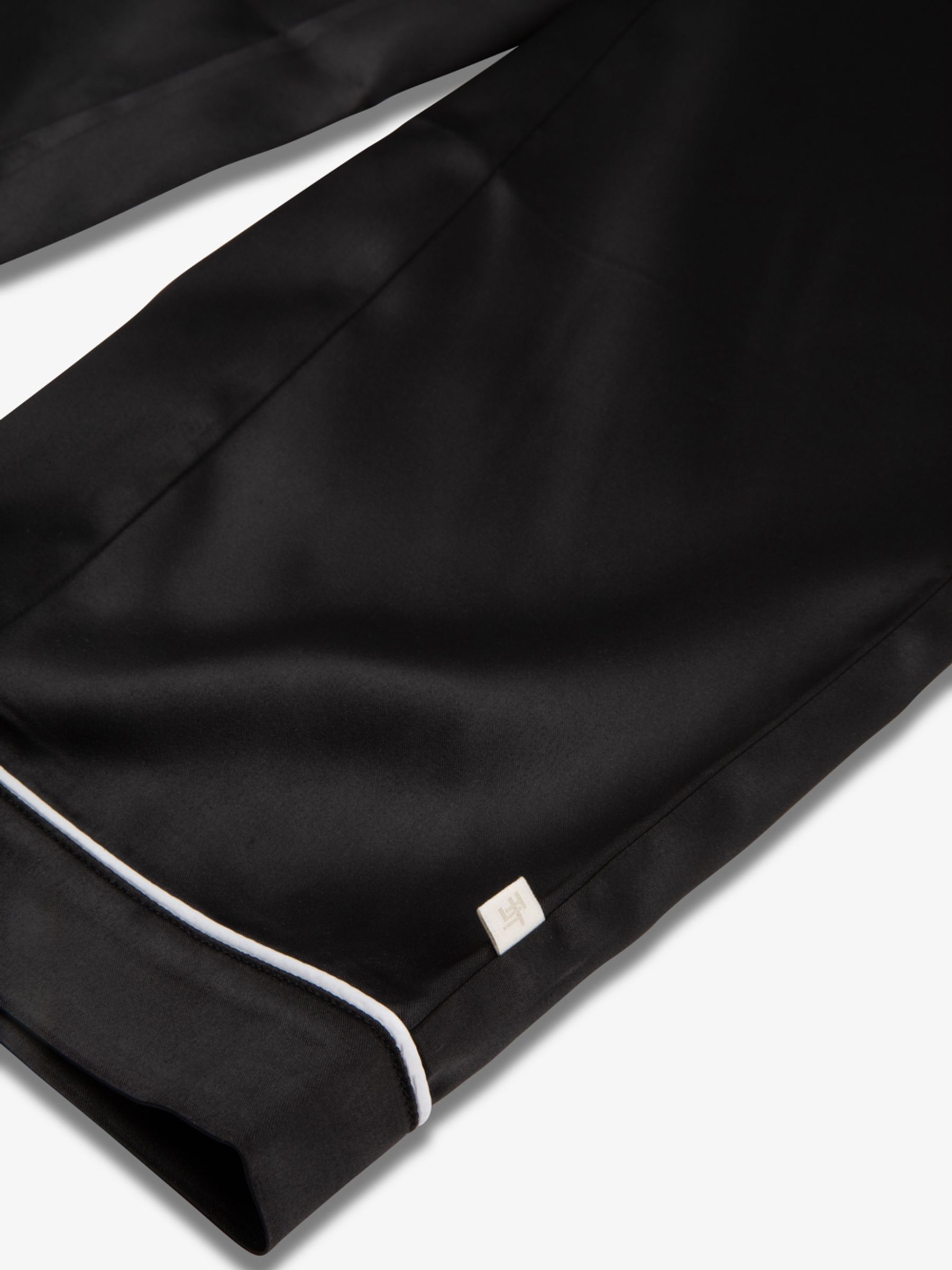 Zwart - The Little Tailor Satijnen Kinder Kerstmis Pyjama's met Knoopsluiting