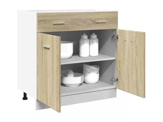 Armoire de plancher tiroir Chêne sonoma 80x46x81,5 cm Aggloméré