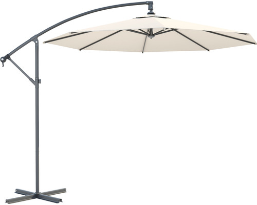 Soluna Lyon zweefparasol, Ø 300 cm, hoogte 270 cm, ecru