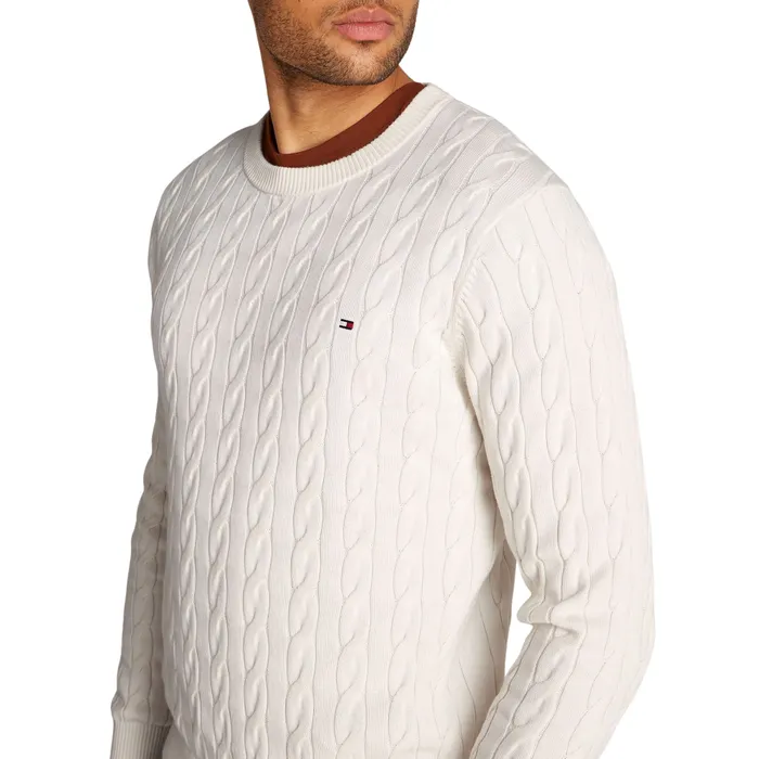 Tommy Hilfiger Classic Cotton Cable Crew Sweater Heren
