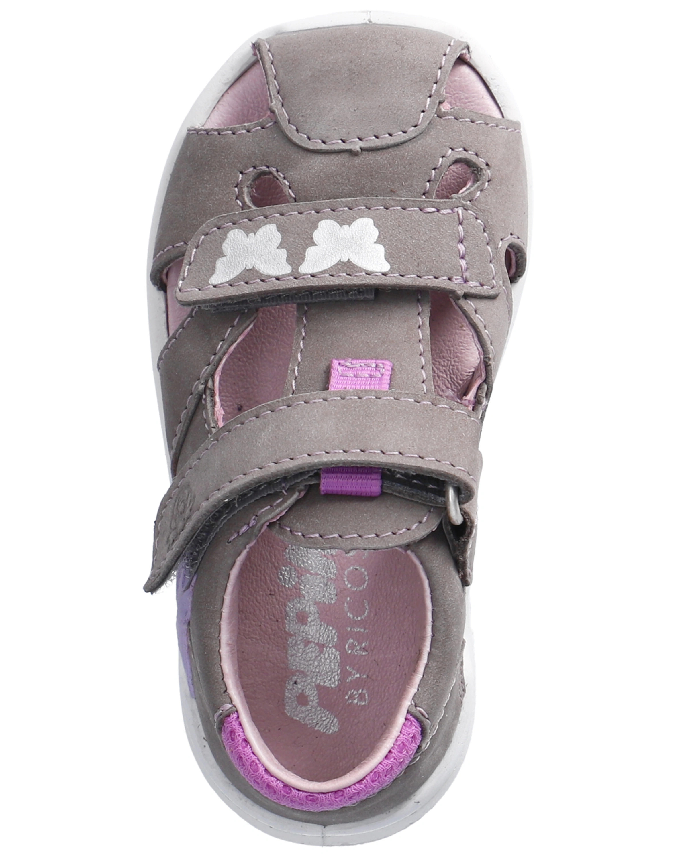 Klett-Sandale KARLA mit Zehenschutz graphit/violett