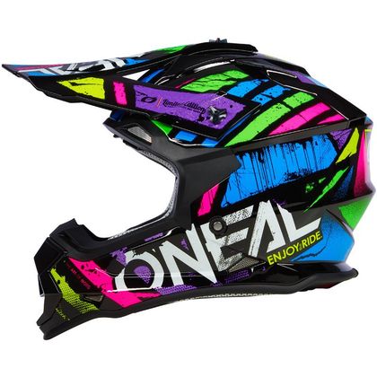 Casque cross O'Neal 2SRS - GLITCH V.23 2024 - Multicolore