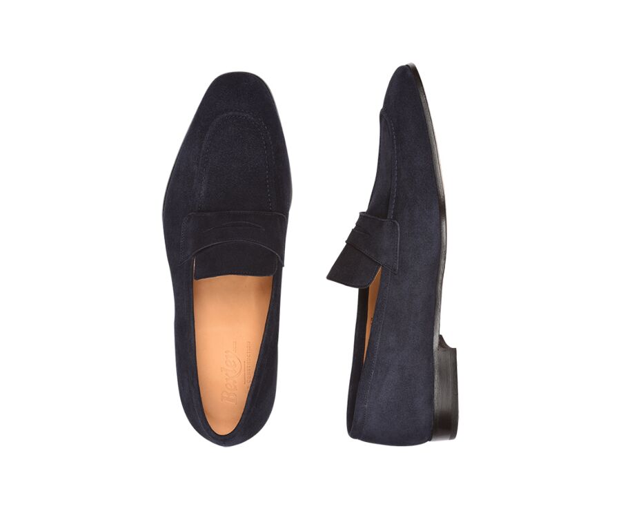 Mocassin homme Velours Bleu Marine - BRIONE