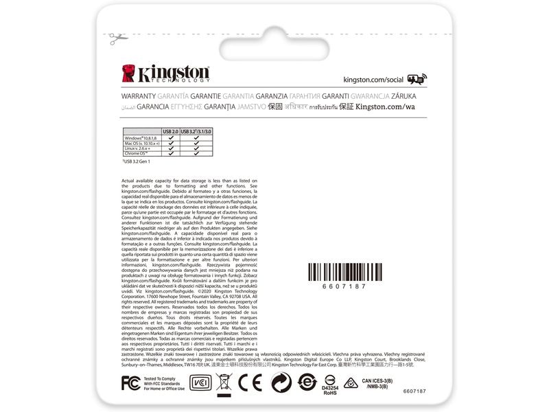 Kingston USB-Stick DataTraveler Kyson 512 GB USB-Stick mit 512 GB Speicherkapazität und 200 MB/s Lesegeschwindigkeit
