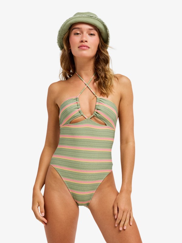 Nostalgic Feel One-Piece Maillot de bain une pièce Vert Femme