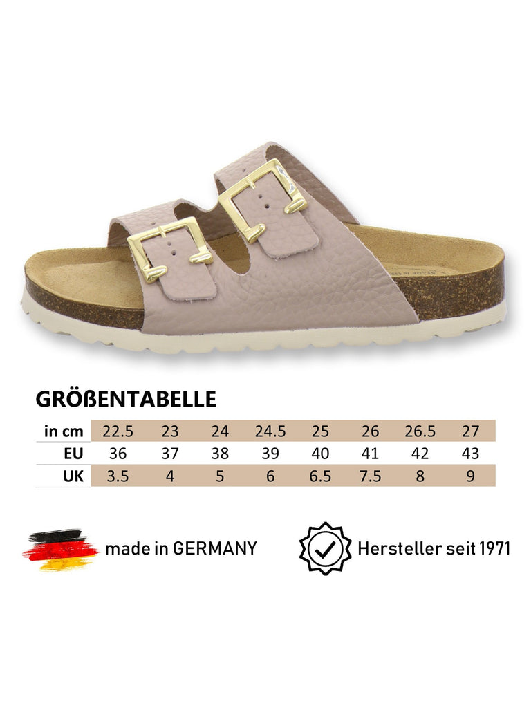 Pantoletten Damen Zweischnaller beige