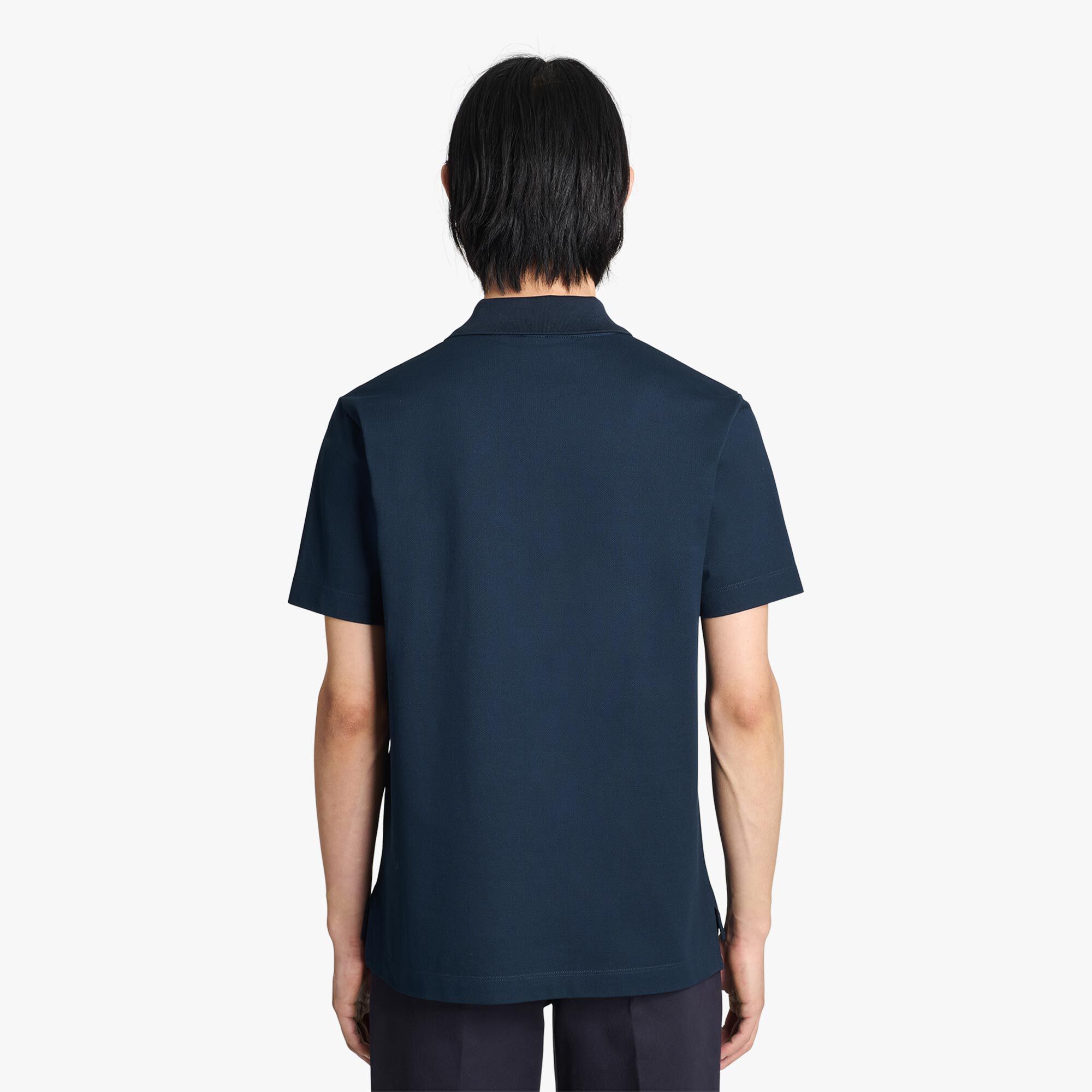 Polo Pique Avec Detail En Cuir