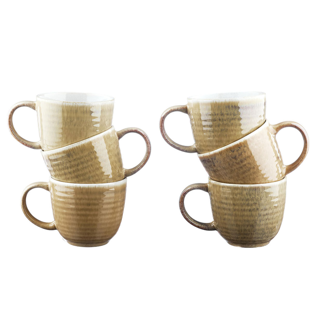 Bjorn 6 Mugs Cosmos beige/blanc nacré - 30 cl