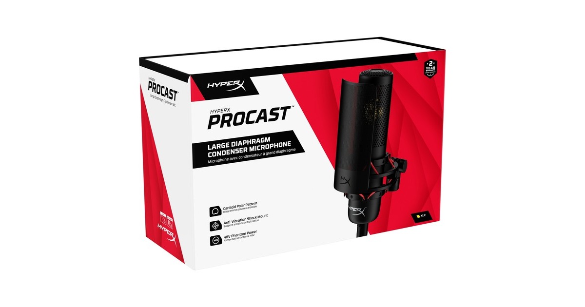 HyperXProCast microfoon  (Zwart)