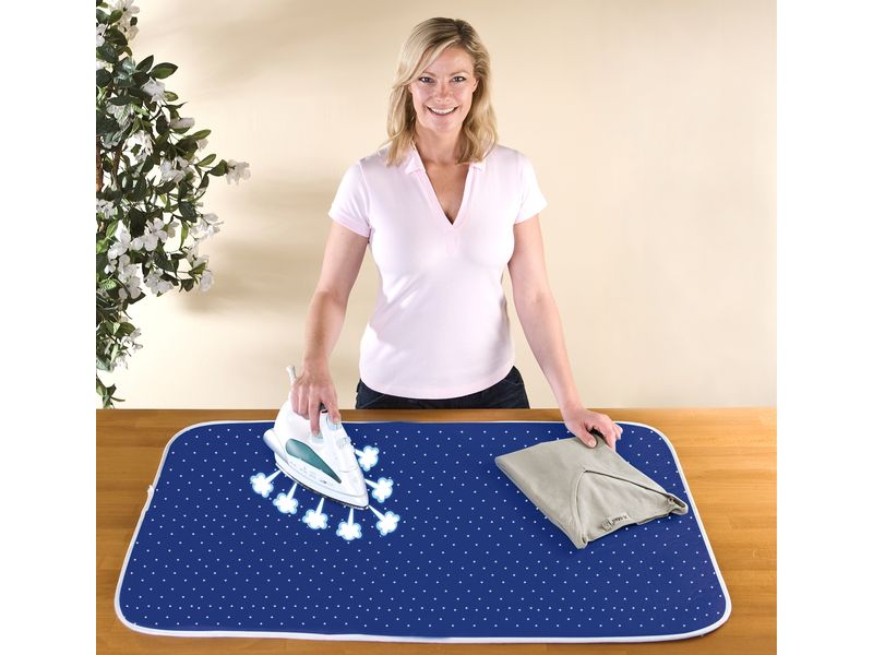 Wenko Bügeldecke Air Comfort 100 x 65 cm, Blau Bügelunterlage