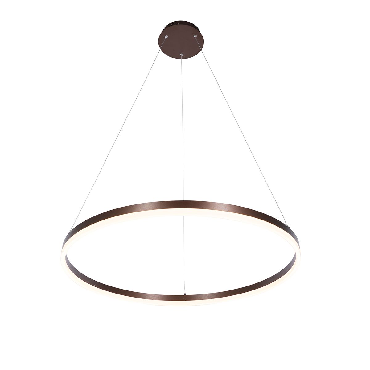 Hanglamp donkerbrons 80 cm incl. LED 3-staps dimbaar - Anello