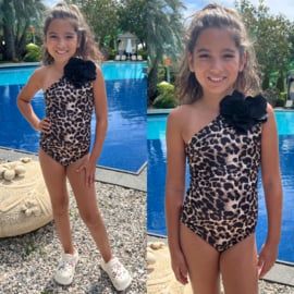 Flower swimsuit - leopard
