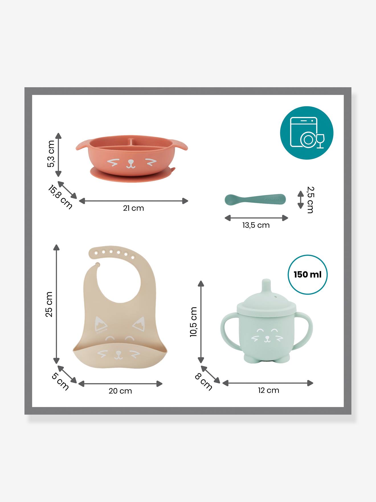 Porta-alimentos Learn'isy BABYMOOV, vermelho claro, liso