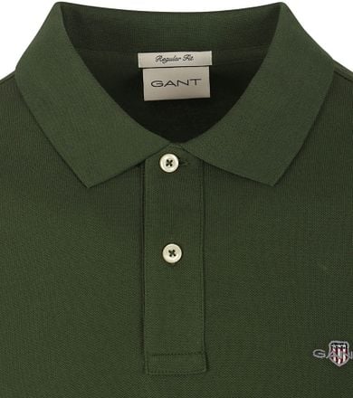 Gant Shield Piqué Poloshirt Donkergroen 2210-313 kopen