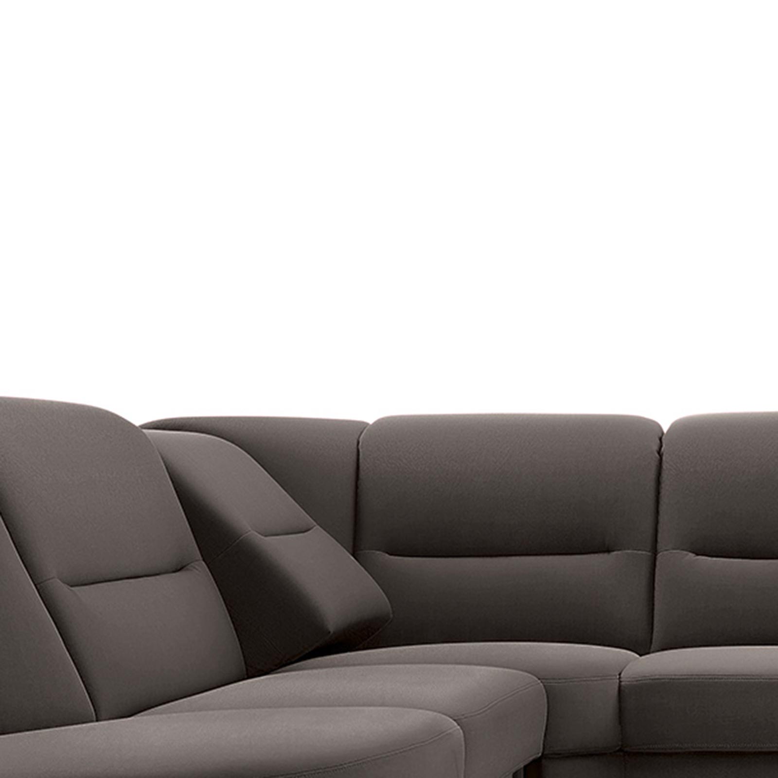 polsterpower Ecksofa - Saddle anthrazit - Basismodell - Ottomane links