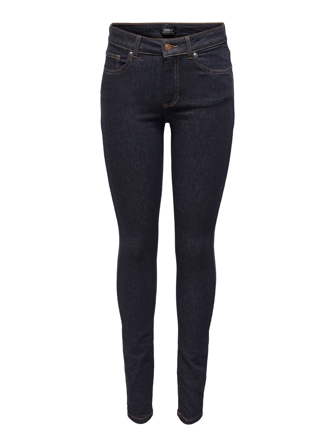 ONLBLUSH Mittlere Taille Skinny Fit Jeans Dark Blue Denim