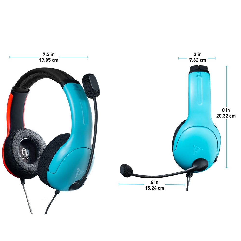 PDP Gaming LVL 40 kabelgebundenes Headset für Nintendo Switch – Blau & Rot