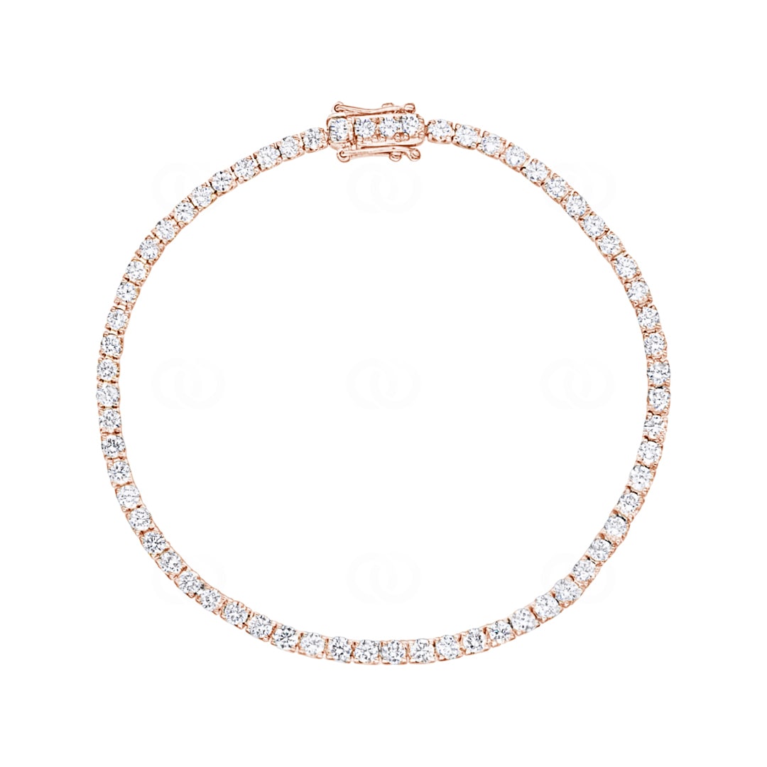 3.00 Karat Diamanten Tennisarmband 750/18 K Roségold