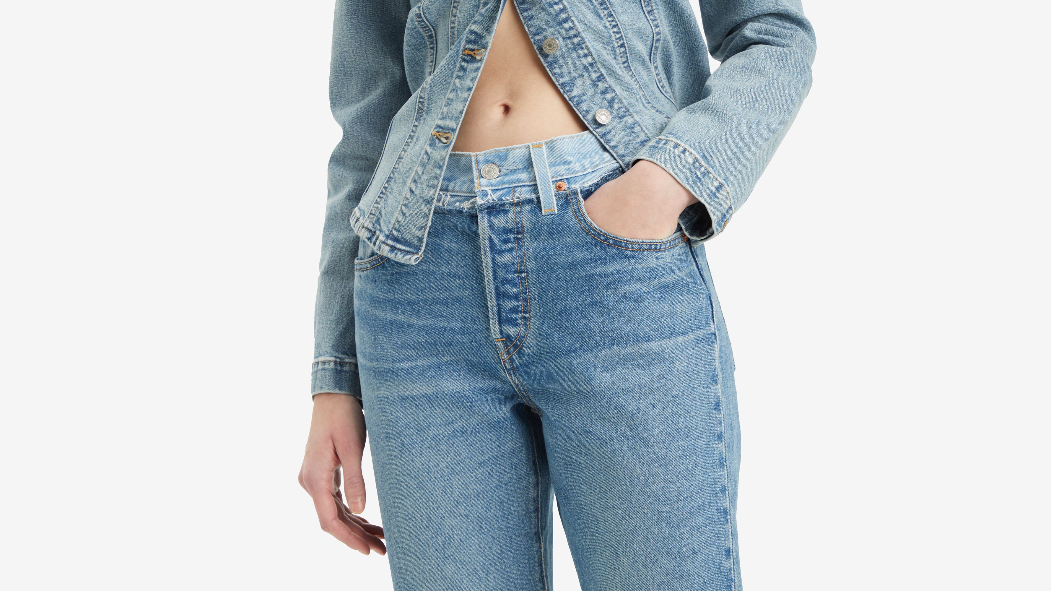 Jean 501® Original Split Crop - Splitting Hairs - Bleu