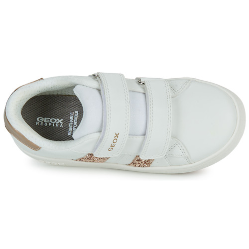 Geox - J ECLYPER GIRL - Blanc / Doré