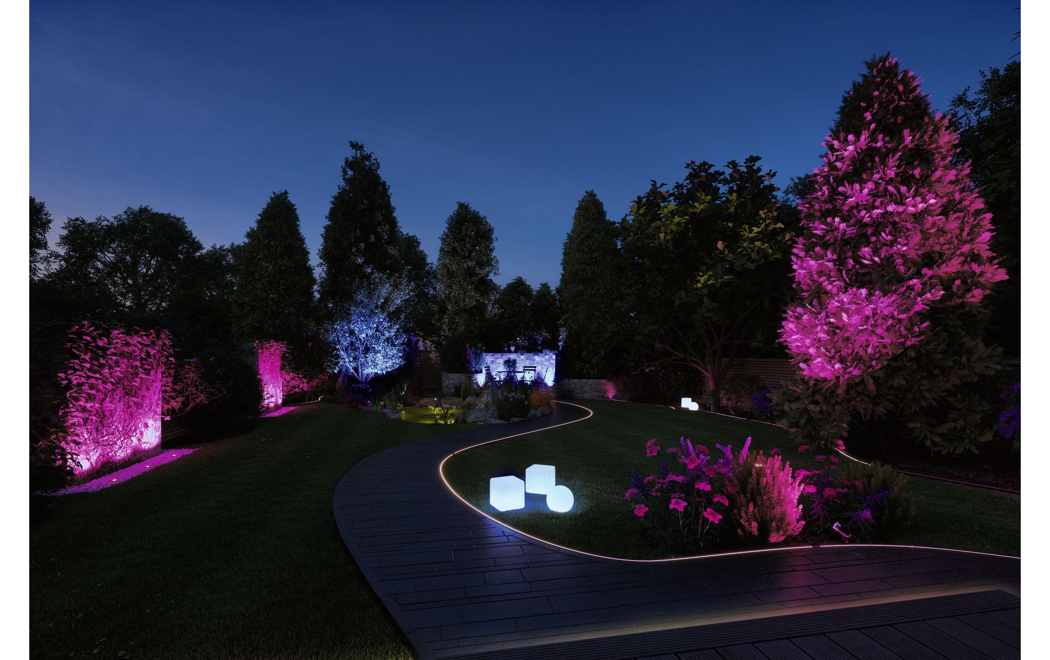 Gartenleuchte Plug & Shine GLOBE RGBW, ZigBeeSteuerbares Lichtobjekt mit Farbwechsel