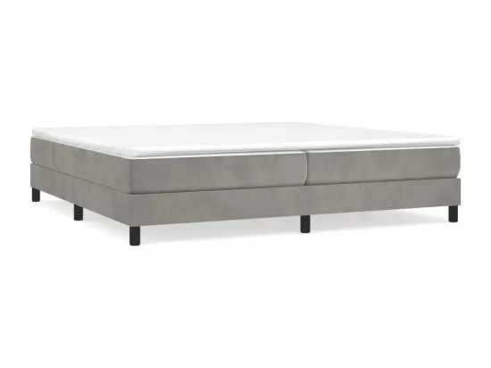 Sommier à lattes de lit Gris clair 200x200 cm Velours