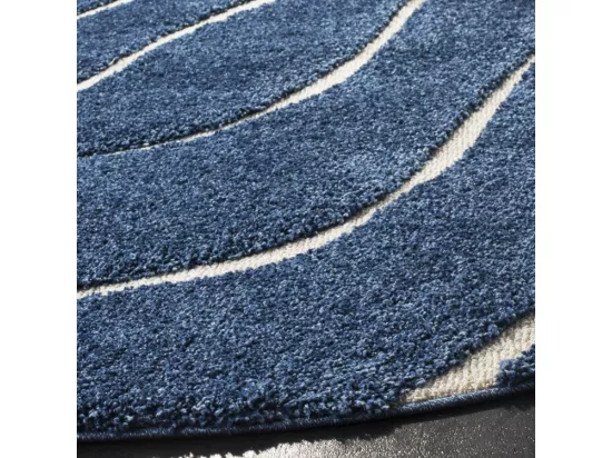 Tapis Dark Blue & Cream 122 X 122 cm - Raton
