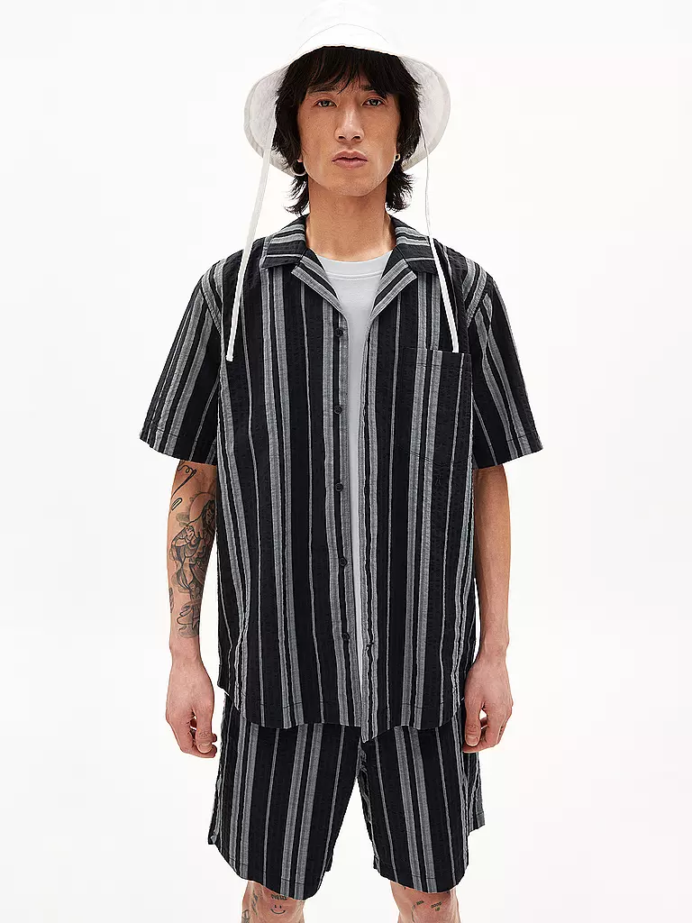 ARMEDANGELS Hemd Relaxed Fit SAABORIAN blau