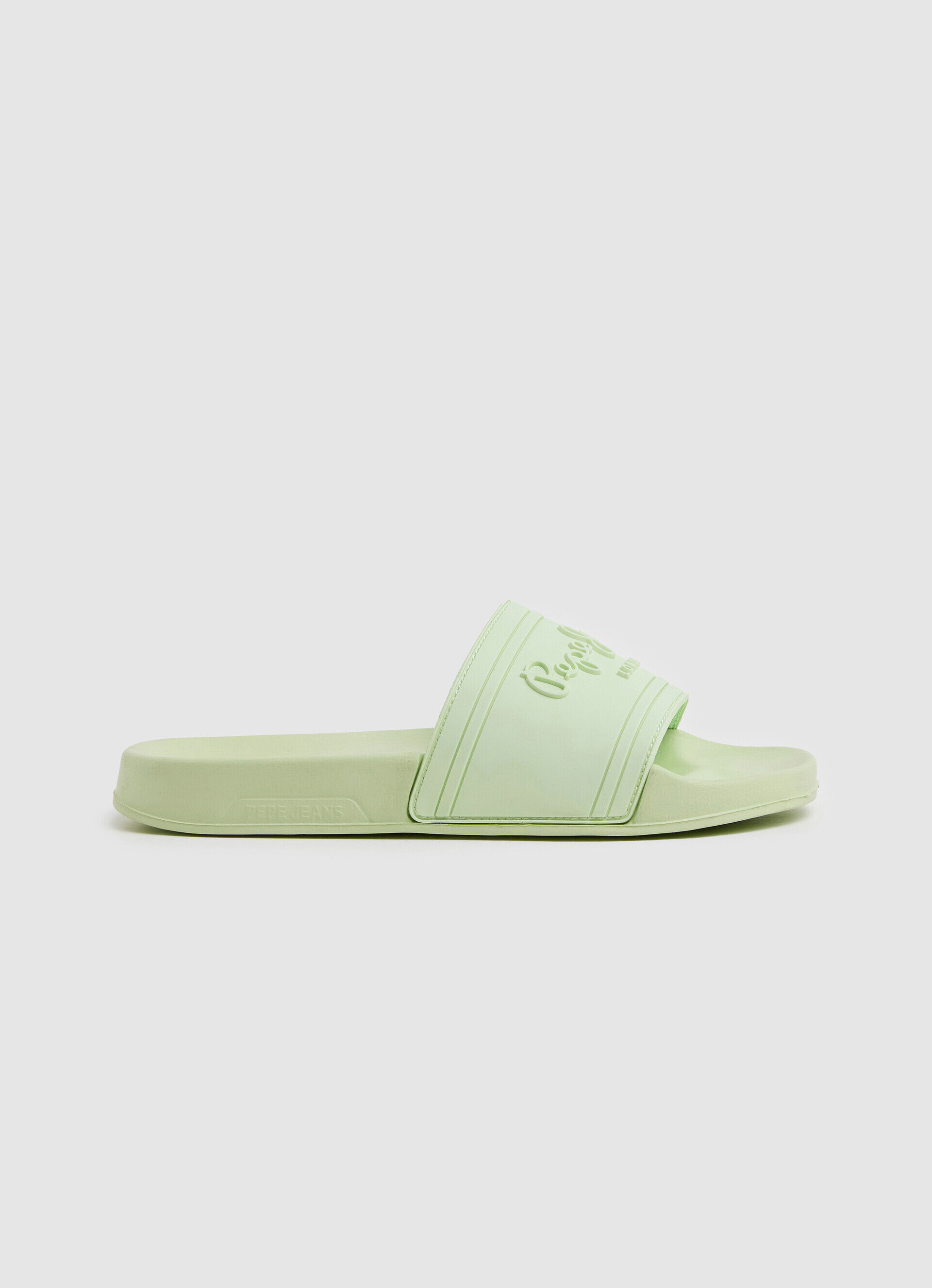 Chinelo de praia com logo SLIDER - verde vibrante