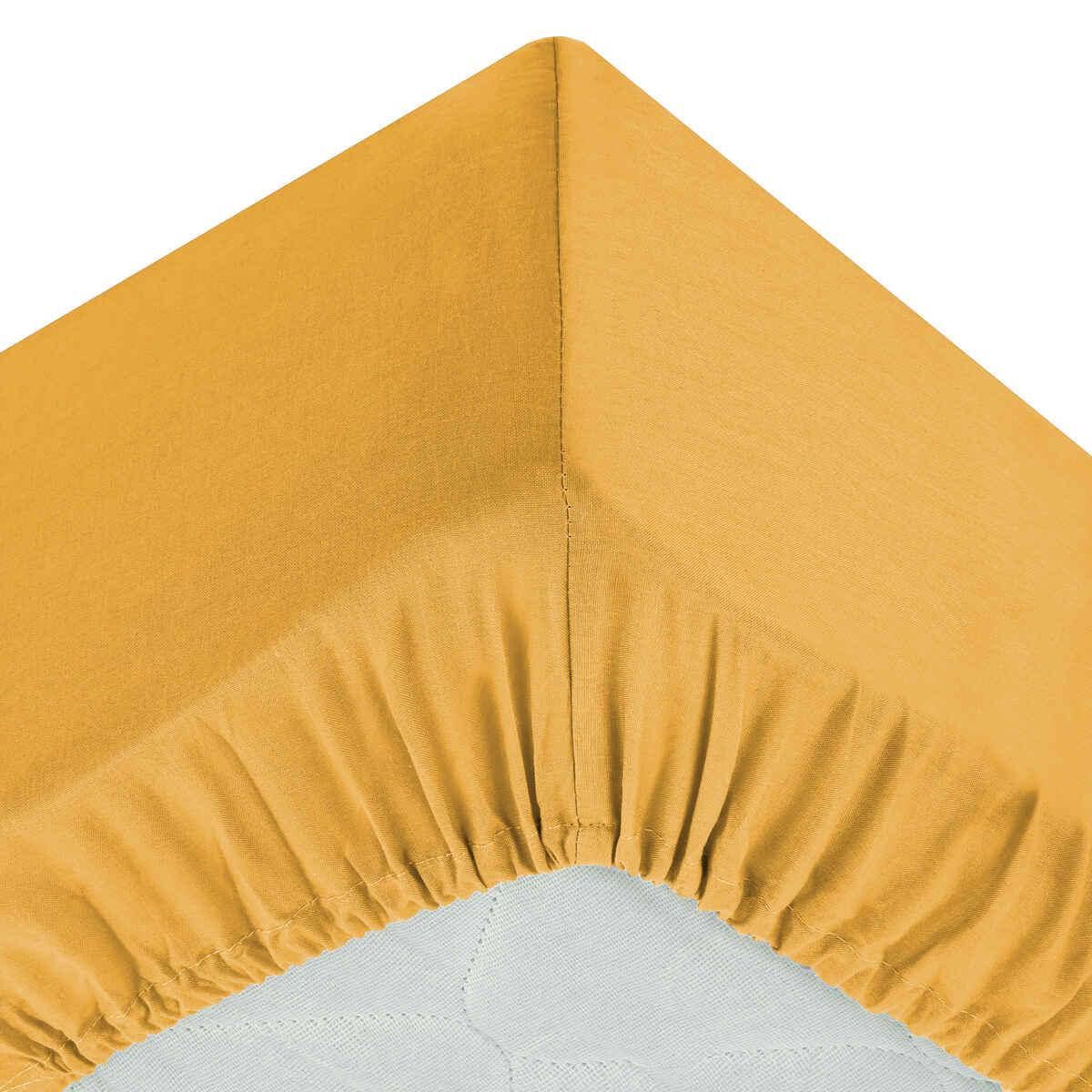 DRAP HOUSSE OCRE 160X200CM