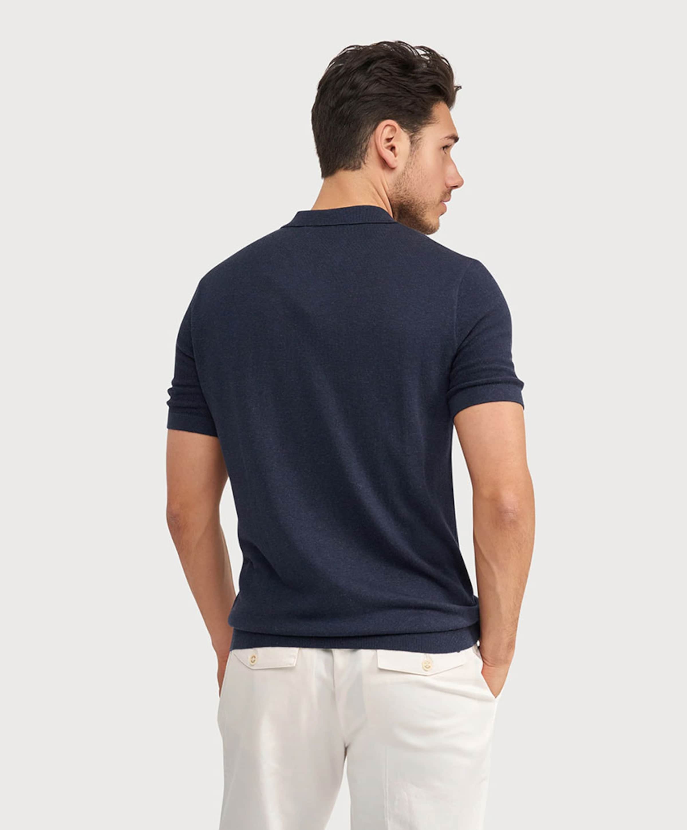 Blue industry Heren polo blauw
