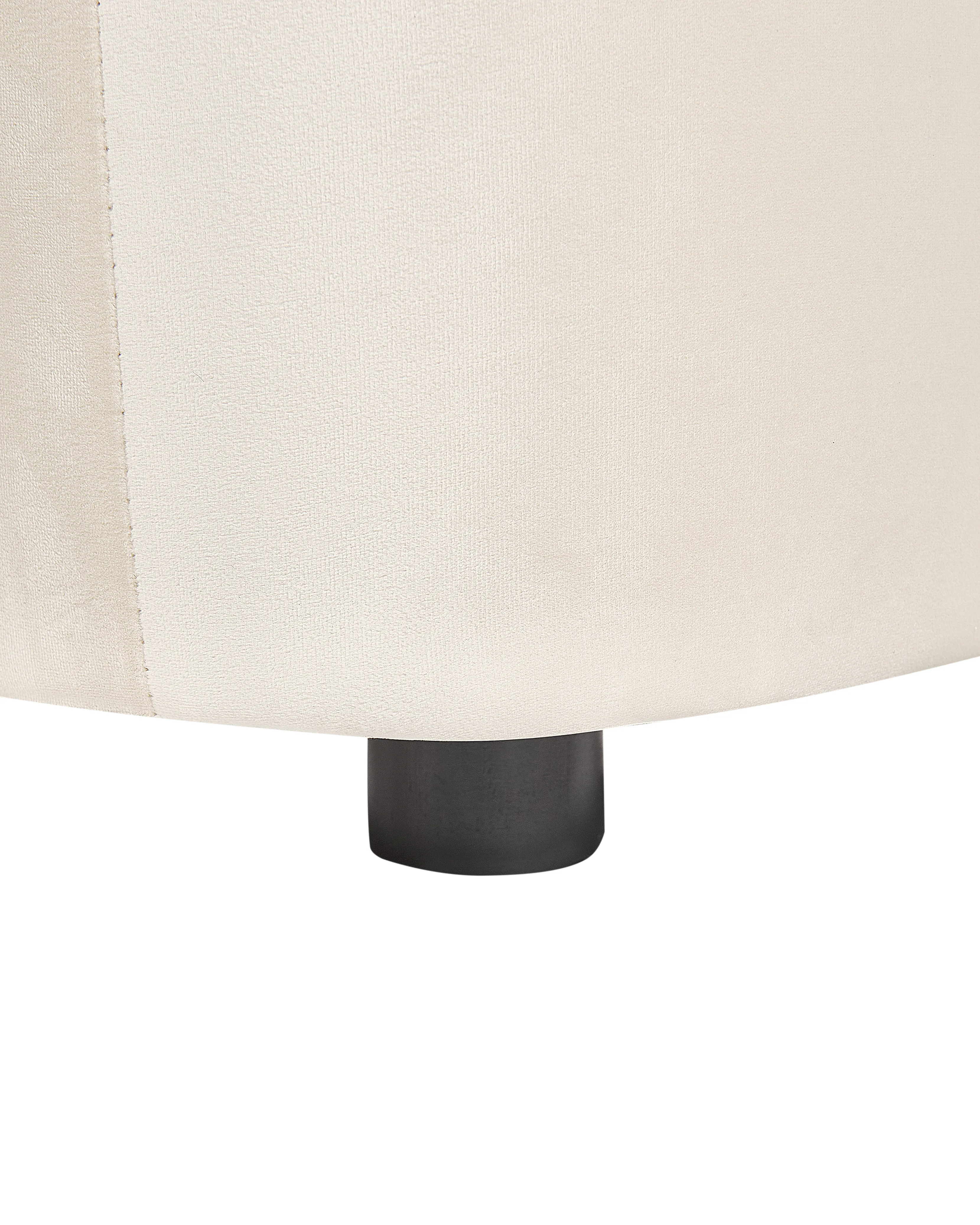 Fauteuil LEIREN Fluweel Gebroken wit