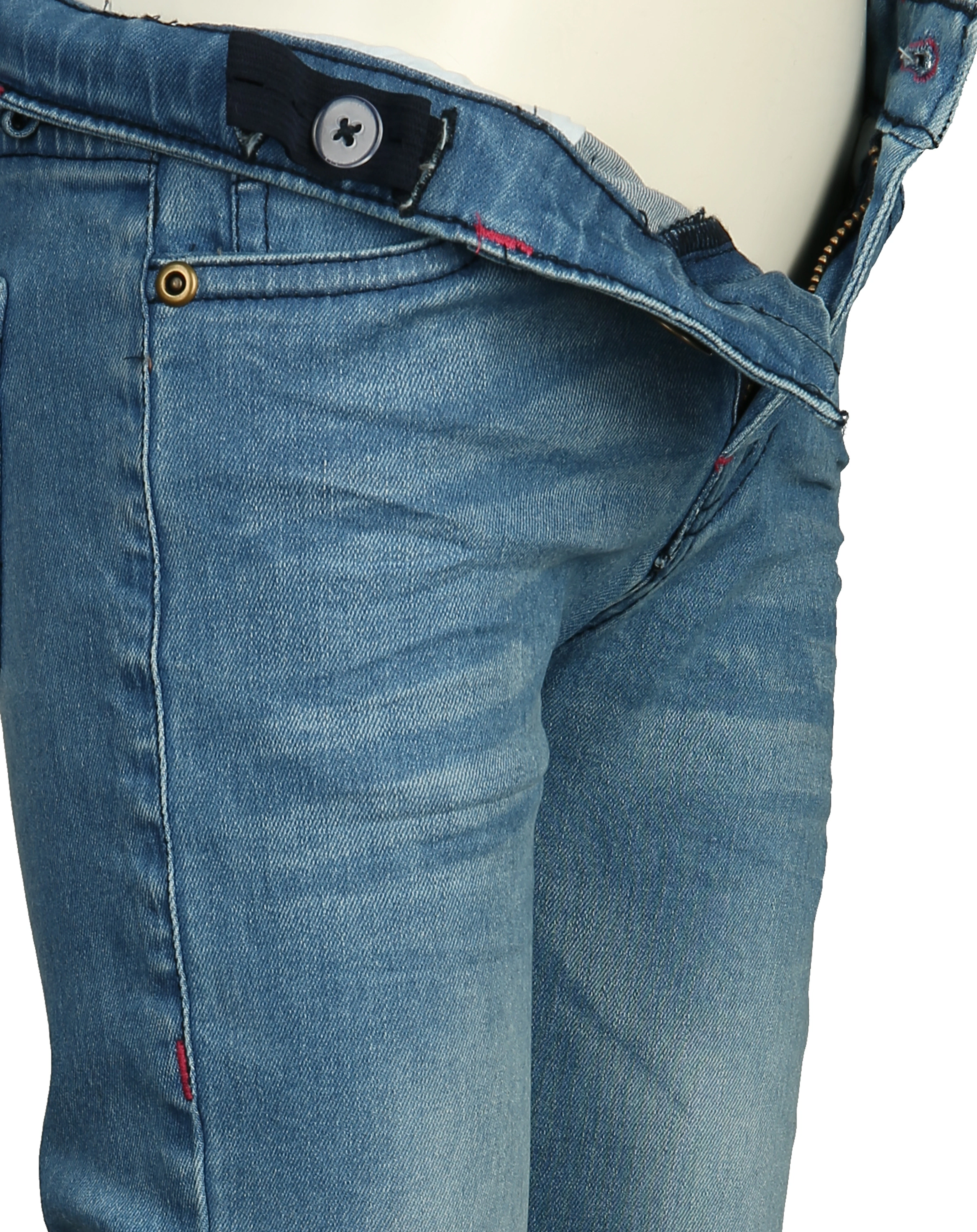 Jeans-Hose PINKES HERZ Skinny Fit in mittelblau