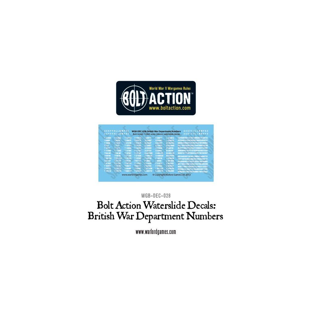 Bolt Action - British Vehicle Decals