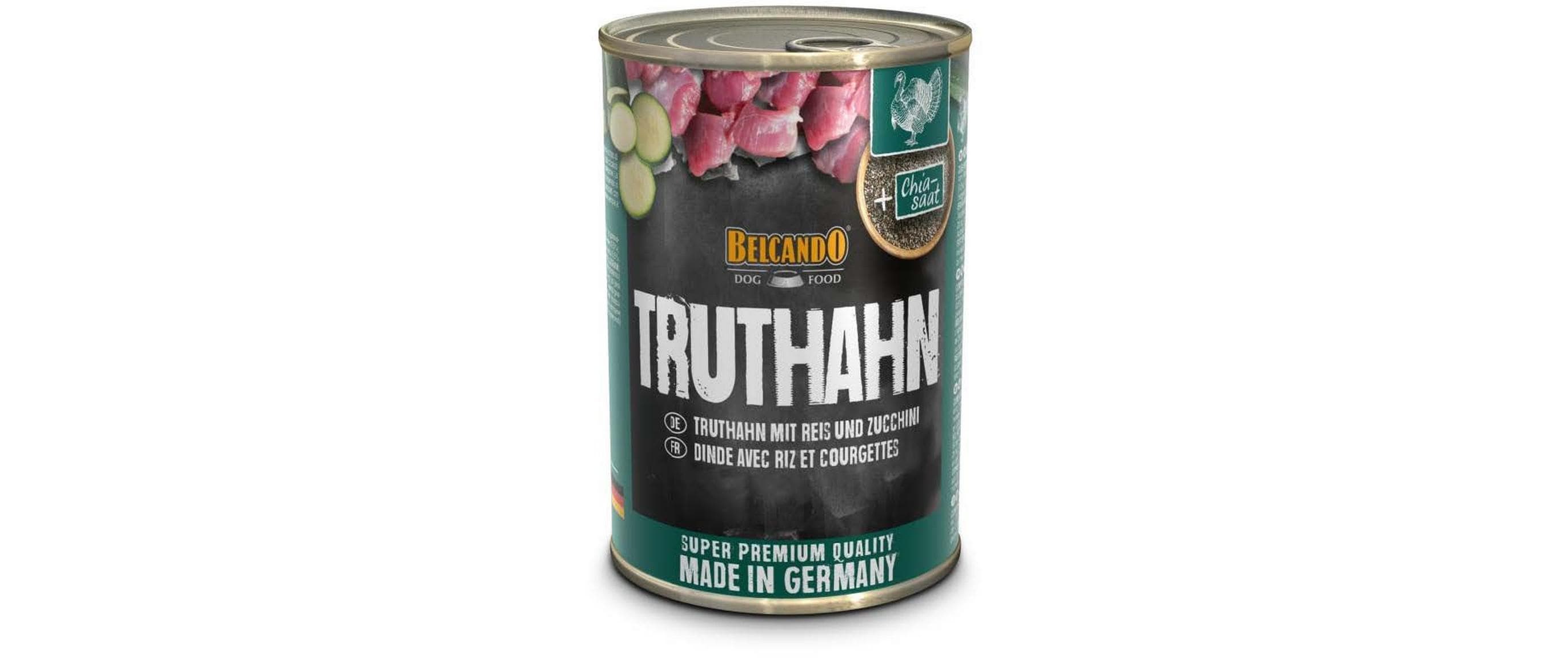 Nassfutter Truthahn mit Reis & Zucchini, 400gAlleinfuttermittel für Hunde