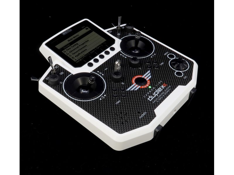 Jeti Fernsteuerung Duplex DS-12 Carbon White 2024   R9 Empf Handlicher Jeti Duplex 2.4 GHz Sender in «Special Edition» Ausführung