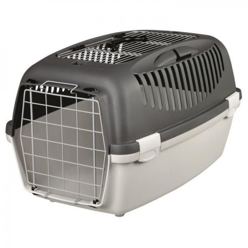 Caixa de transporte para animais de estimação Trixie Capri com teto articulado, cinza