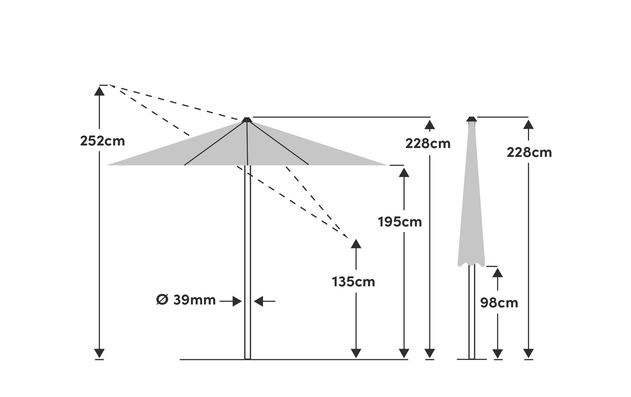 Sonnenschirm »Suncomfort by Glatz Slide Ø 250 cm«