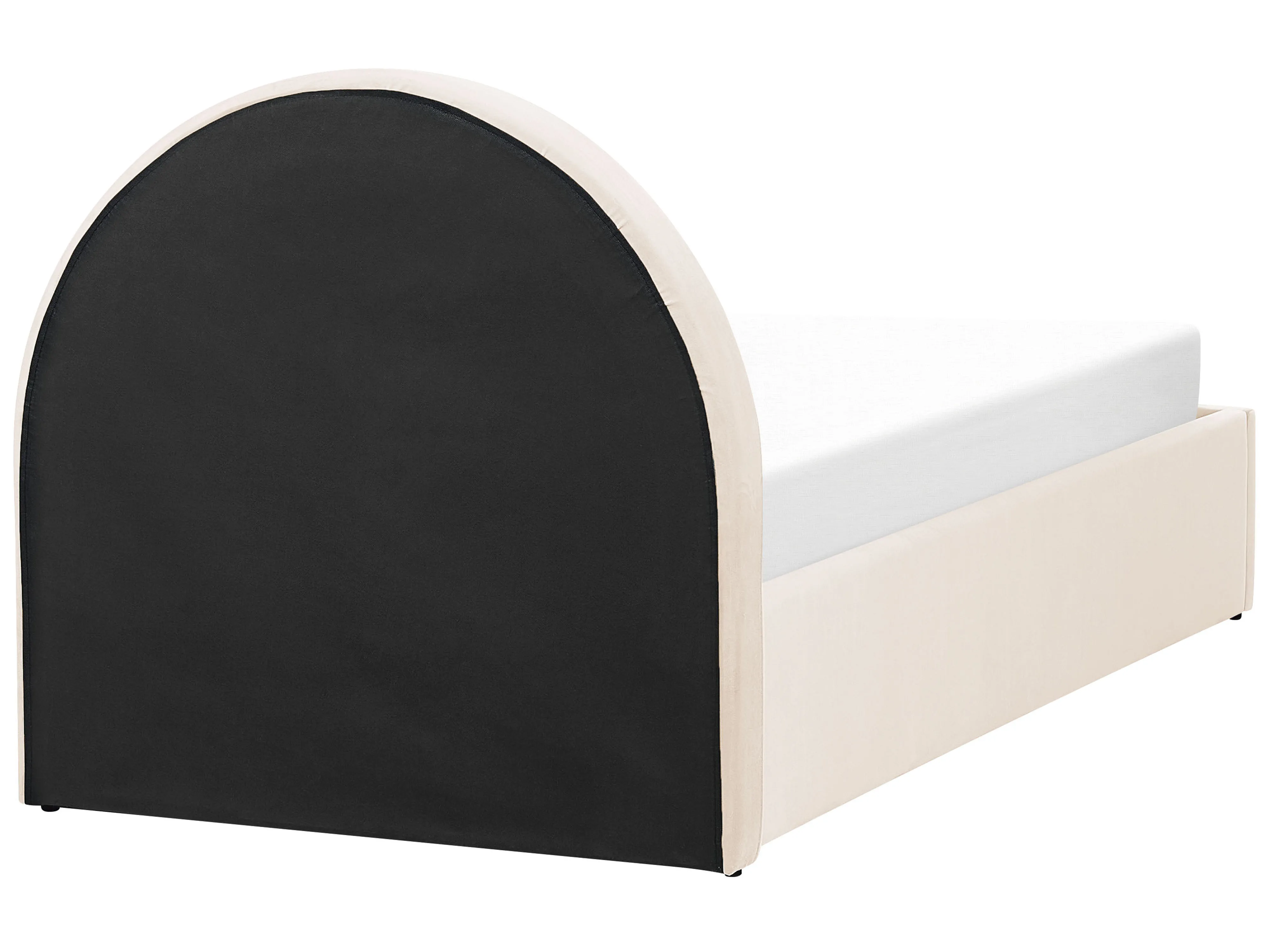 Kinderbed met opbergruimte Fluweel ANET 90 x 200 cm Beige