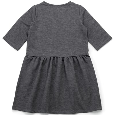 Mädchen-Jerseykleid, Mittelgrau