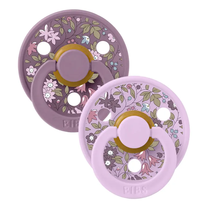 Bibs Tétines en caoutchouc naturel Bibs x Liberty - Set de 2 | Violet