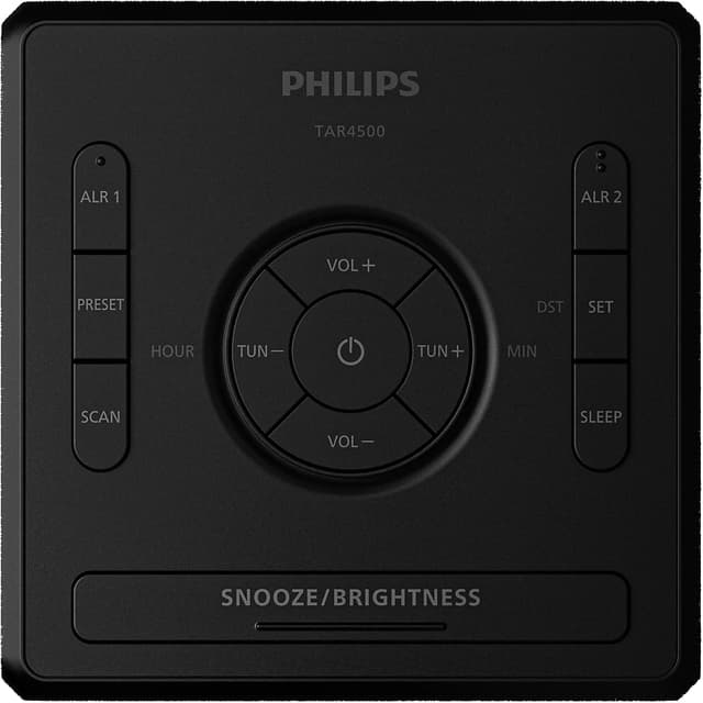 Philips R4500 digital clockradio (sort)