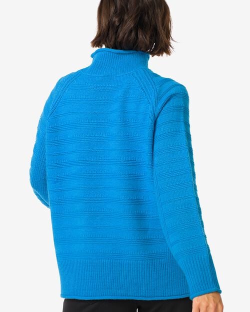 pull en maille femme Zelda bleu