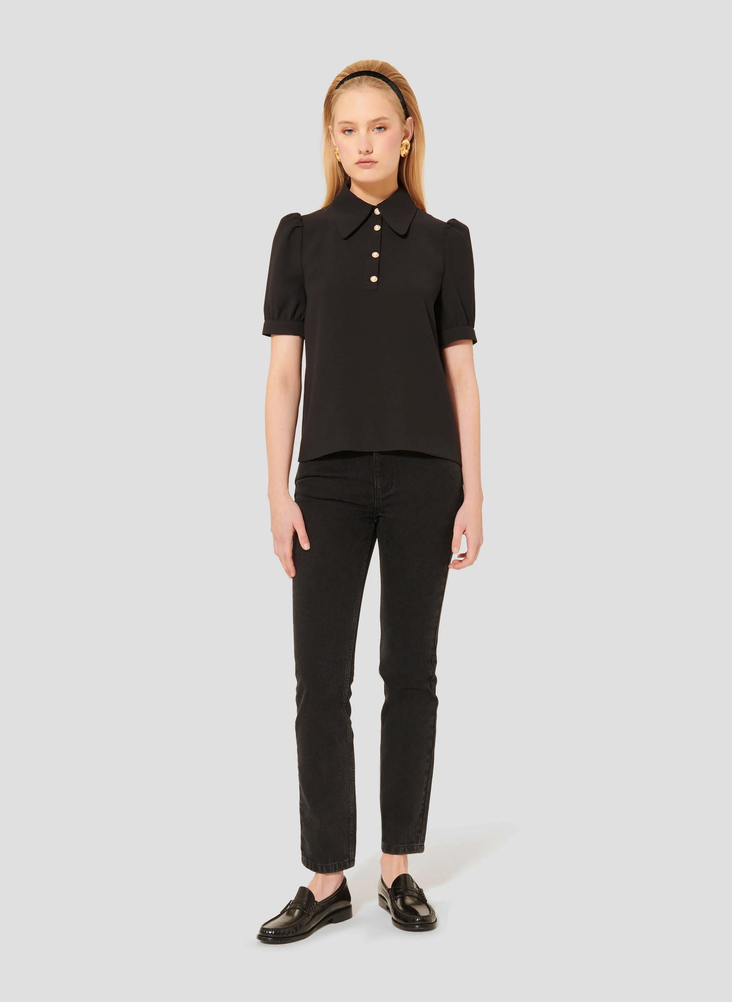 TONINO - Top col polo | Noir