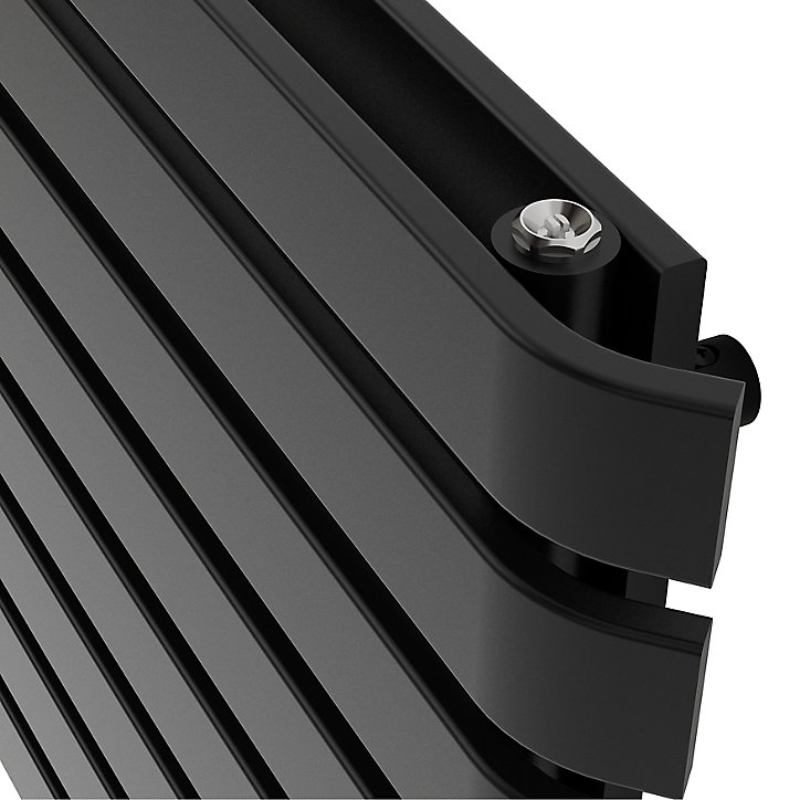 Radiateur eau chaude GoodHome Wilsona Horizontal Anthracite 1 080 W
