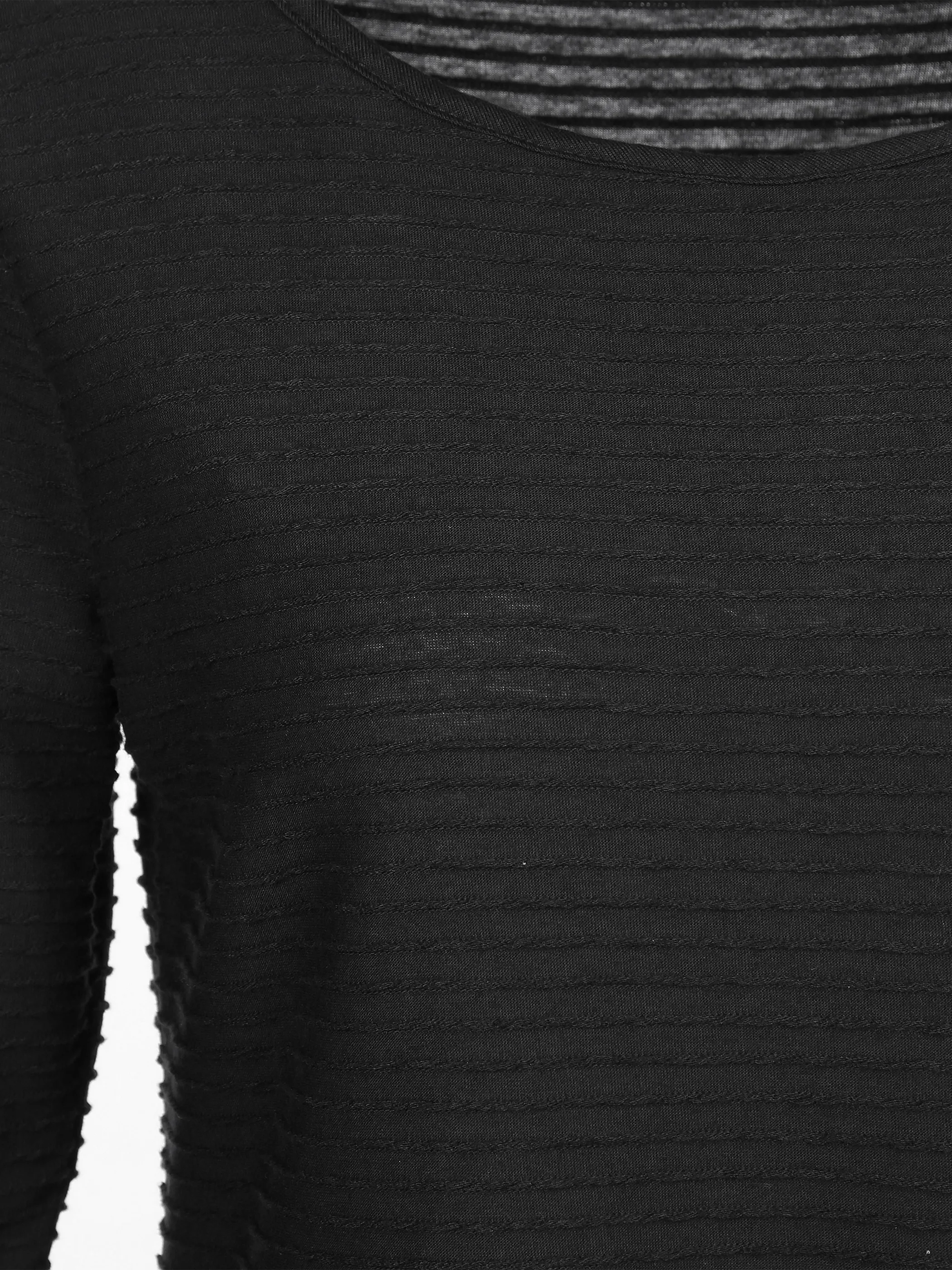 Damen Struktur Shirt mit 3/4 Arm